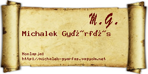 Michalek Gyárfás névjegykártya